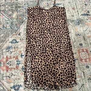 Gibson Latimer Leopard Print Slip Dress